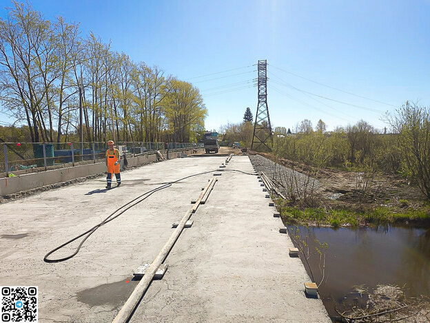    Ремонт моста через Сандаловку в Талице выполнили на 38 %