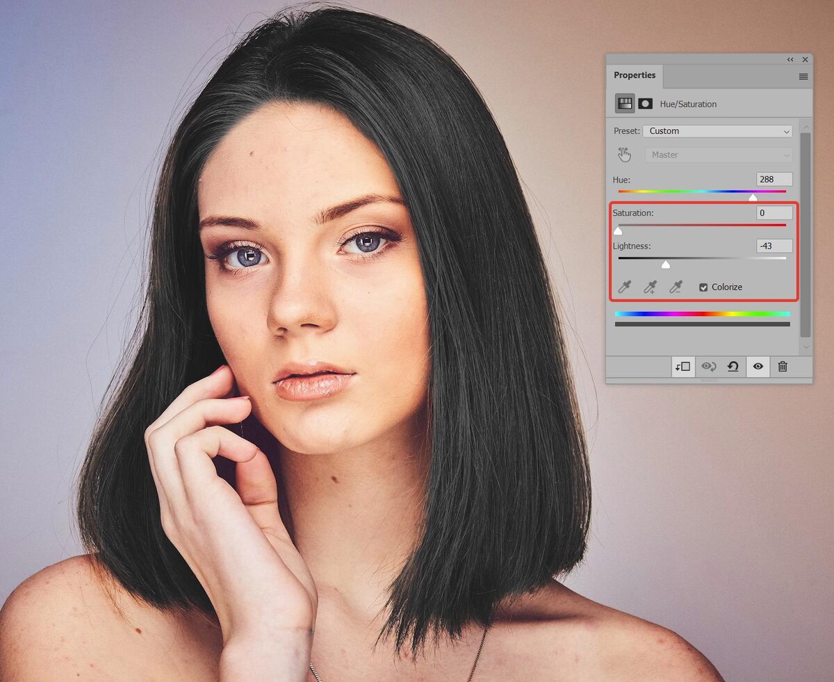 Как изменить цвет волос в Photoshop - Уроки по Adobe