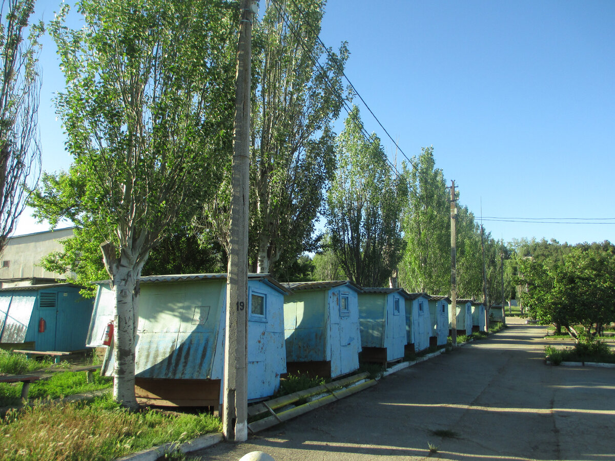 Вот такие домики под деревьями. Какой же это бомжекурорт?