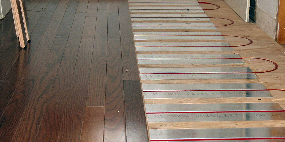 Тёплый пол в доме из бруса