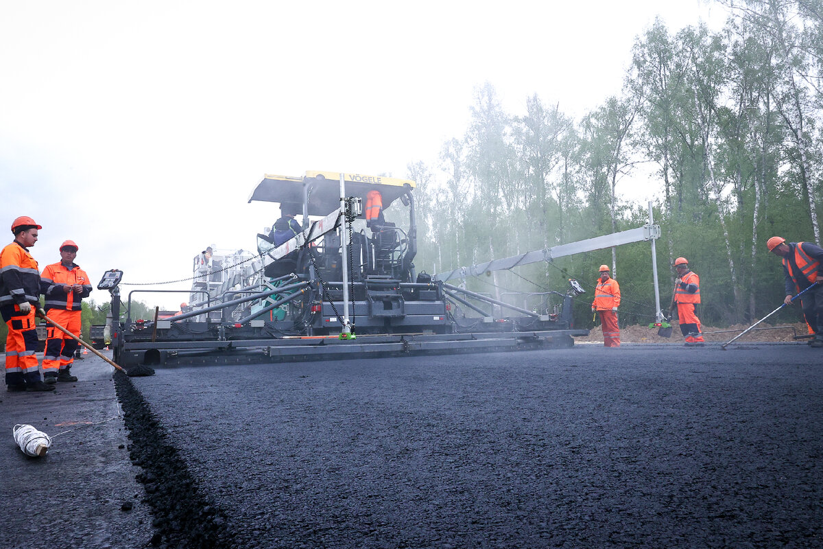 Дорожные работы на Южно-Лыткаринской автодороги. 