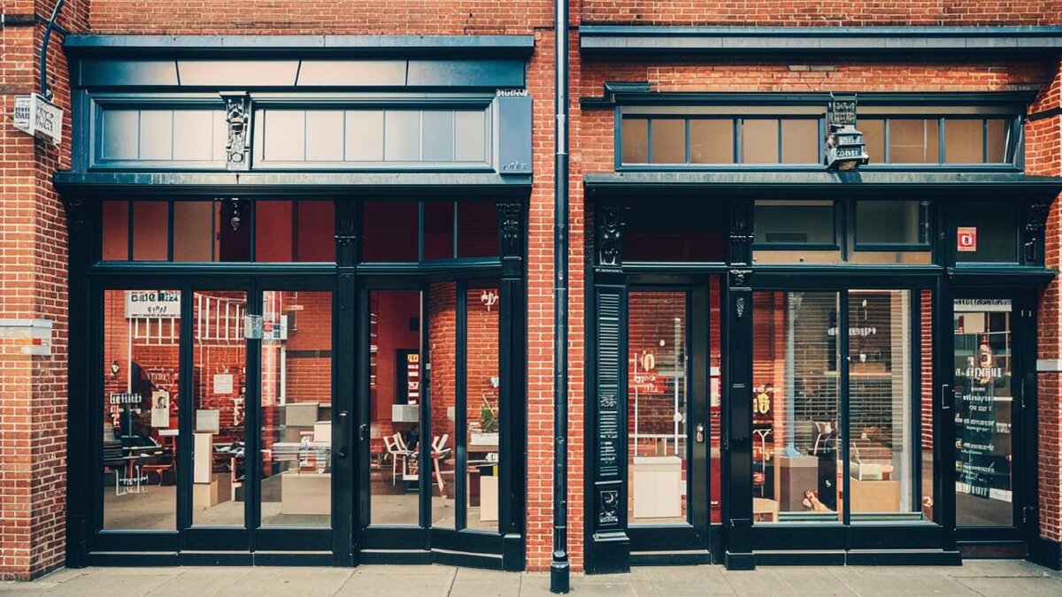 2 торговых крылечка рядом