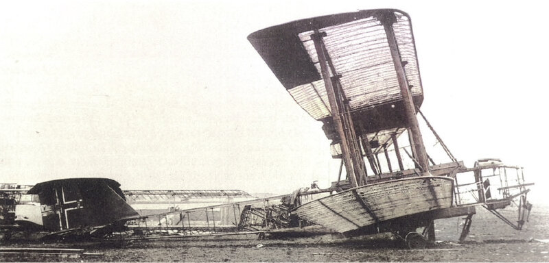 Остов R.44 на аэродроме в Кельне, февраль 1919 года
