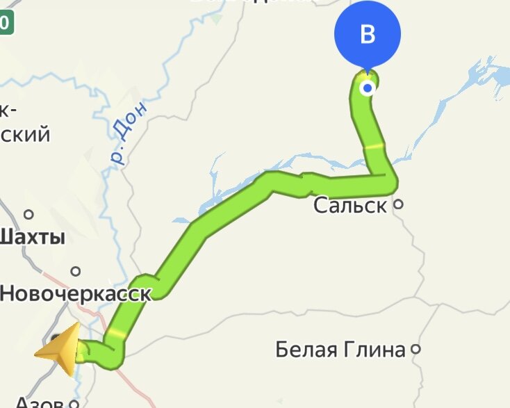 Маршрут выглядел примерно так - 264 км в один конец