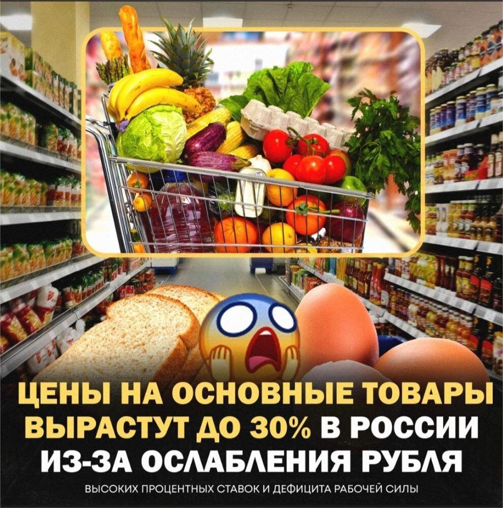 Цены на основные товары вырастут до 30% в России из-за ослабления рубля,  высоких процентных ставок и дефицита рабочей силы: что делать? | ДК СТРОЙ |  Дзен