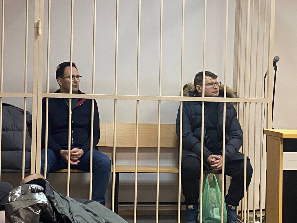Владимир Шмидт и Андрей Левакин / Фото: telegram.org / Объединённая пресс-служба судов Санкт-Петербурга