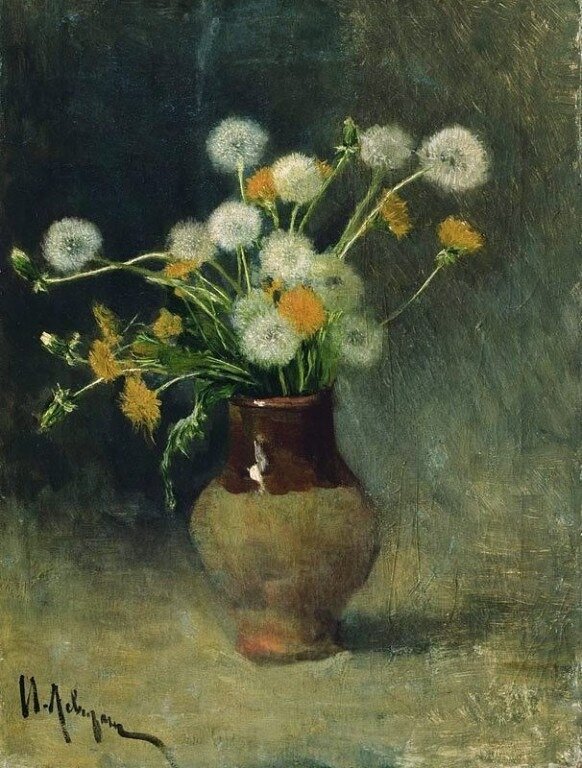 Художник Исаак Левитан "Одуванчики" (1889).