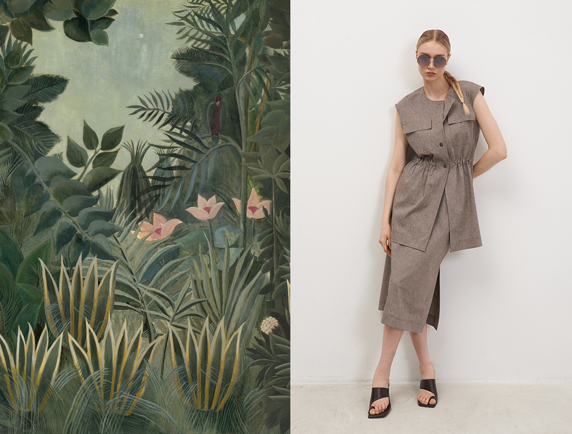 Меланжевый костюм VIRELE: жилет и юбка-миди