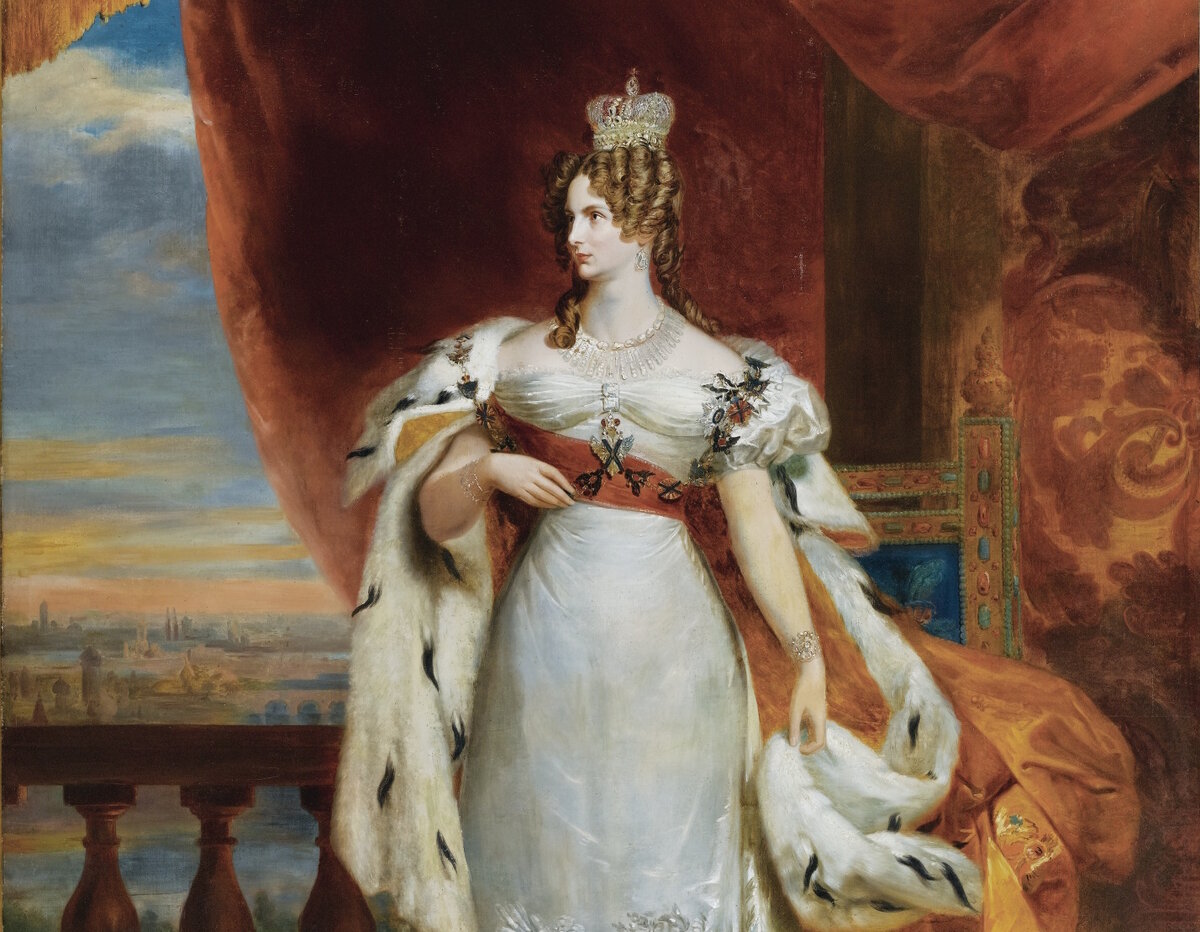 Джордж Доу «Коронационный портрет императрицы Александры Фёдоровны» (фрагмент)