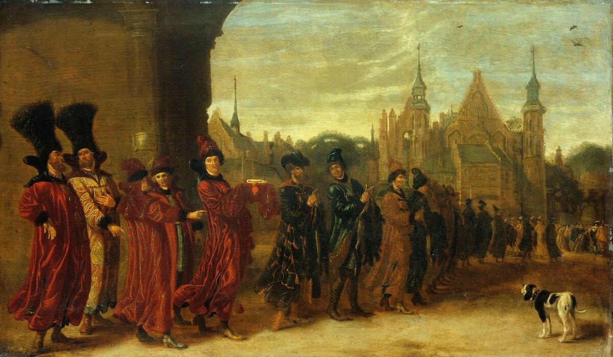 Сибранд ван Беест «Приезд посольства царя Московии на заседание представителей Штатов в Гааге, 4 ноября 1631». 1697 г
