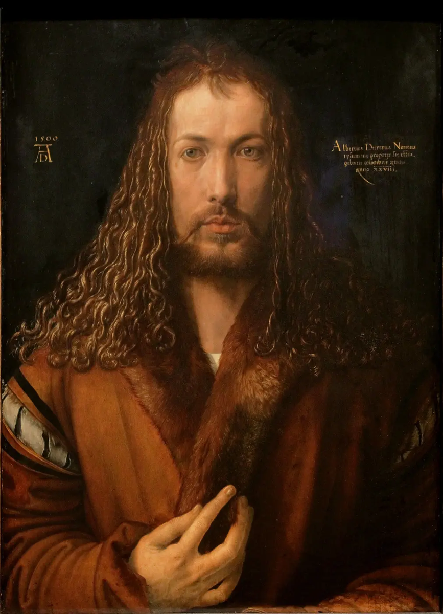 Автопортрет, Альбрехт Дюрер, живопись, 1500