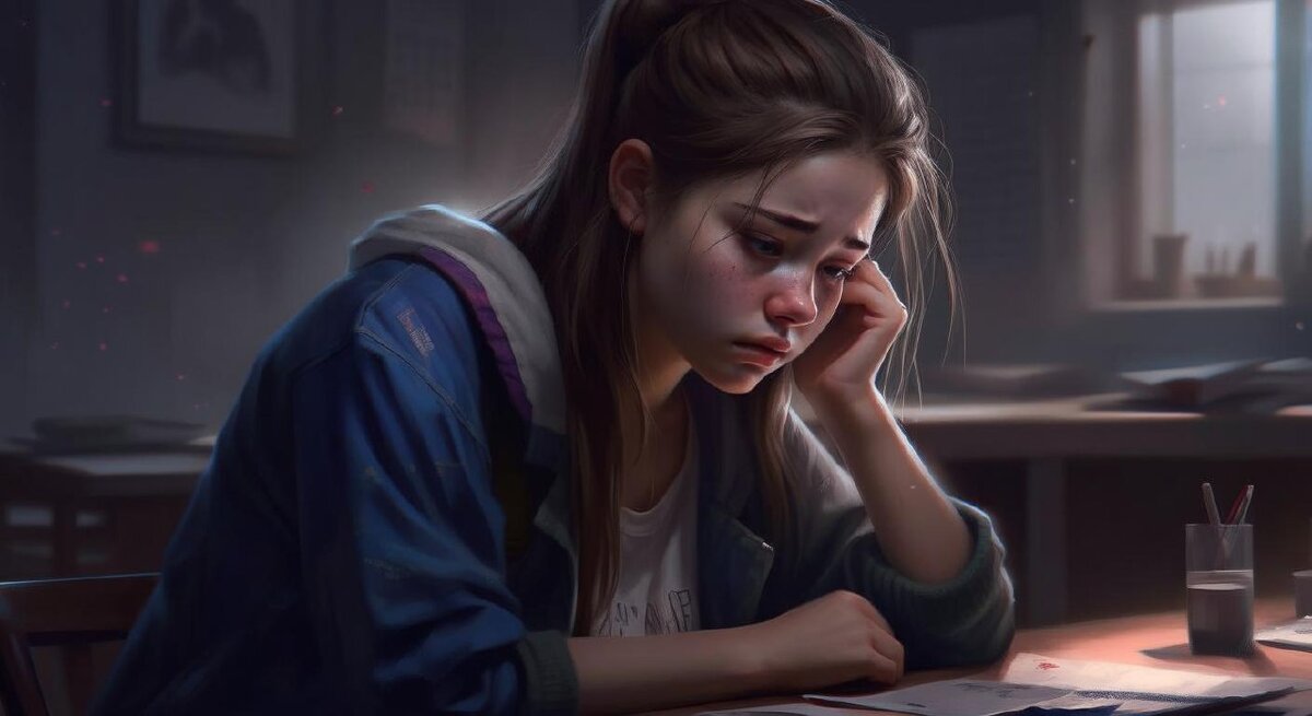 Грустный студент. Фантазия Кандинского.