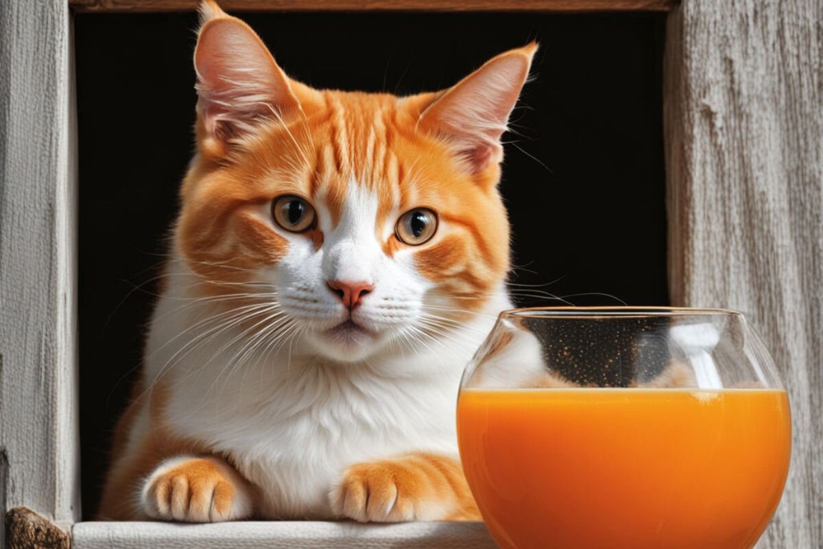 Кошка с соком 