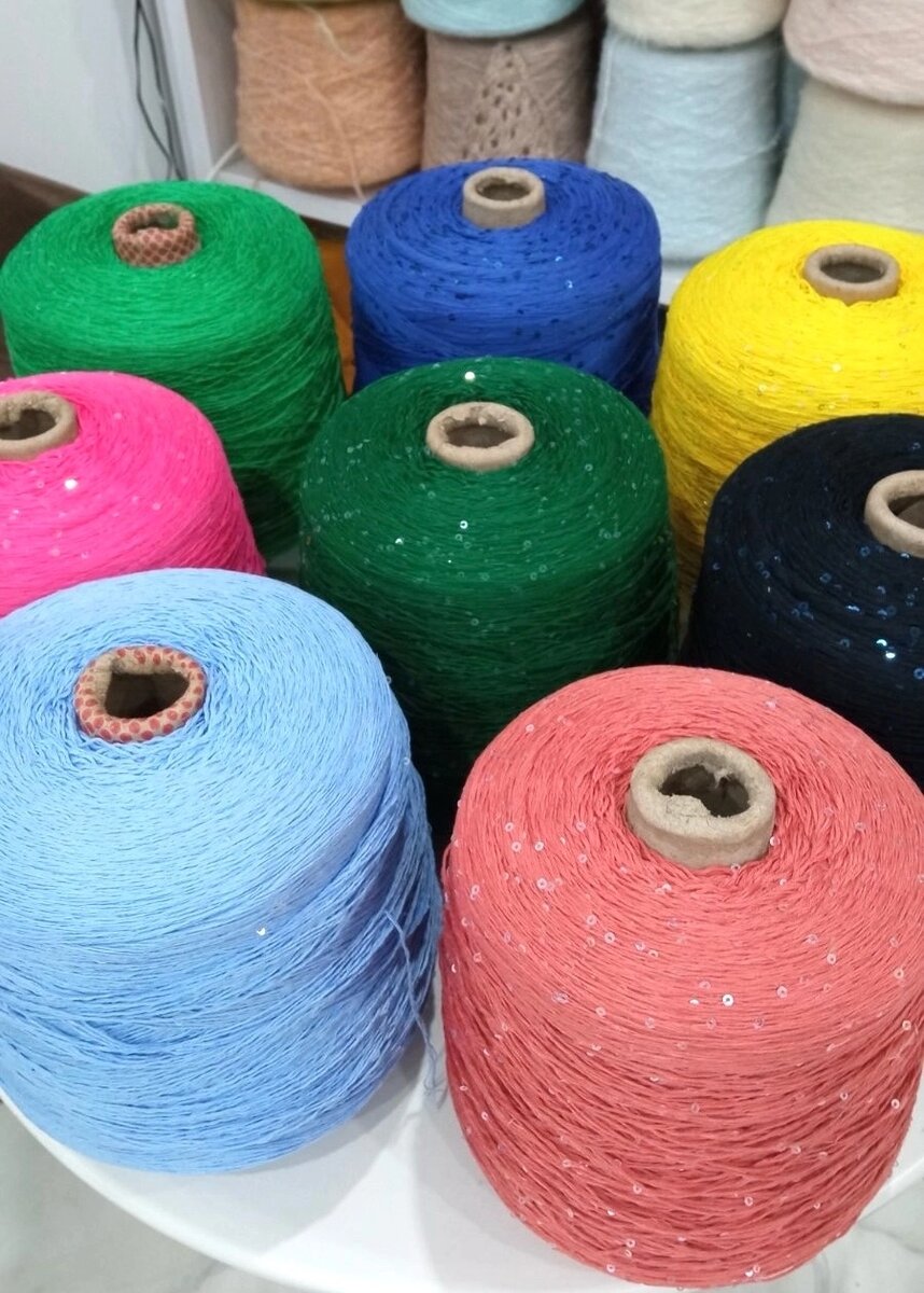 Хлопок Мако с пайетками - Cotton Paillettes 