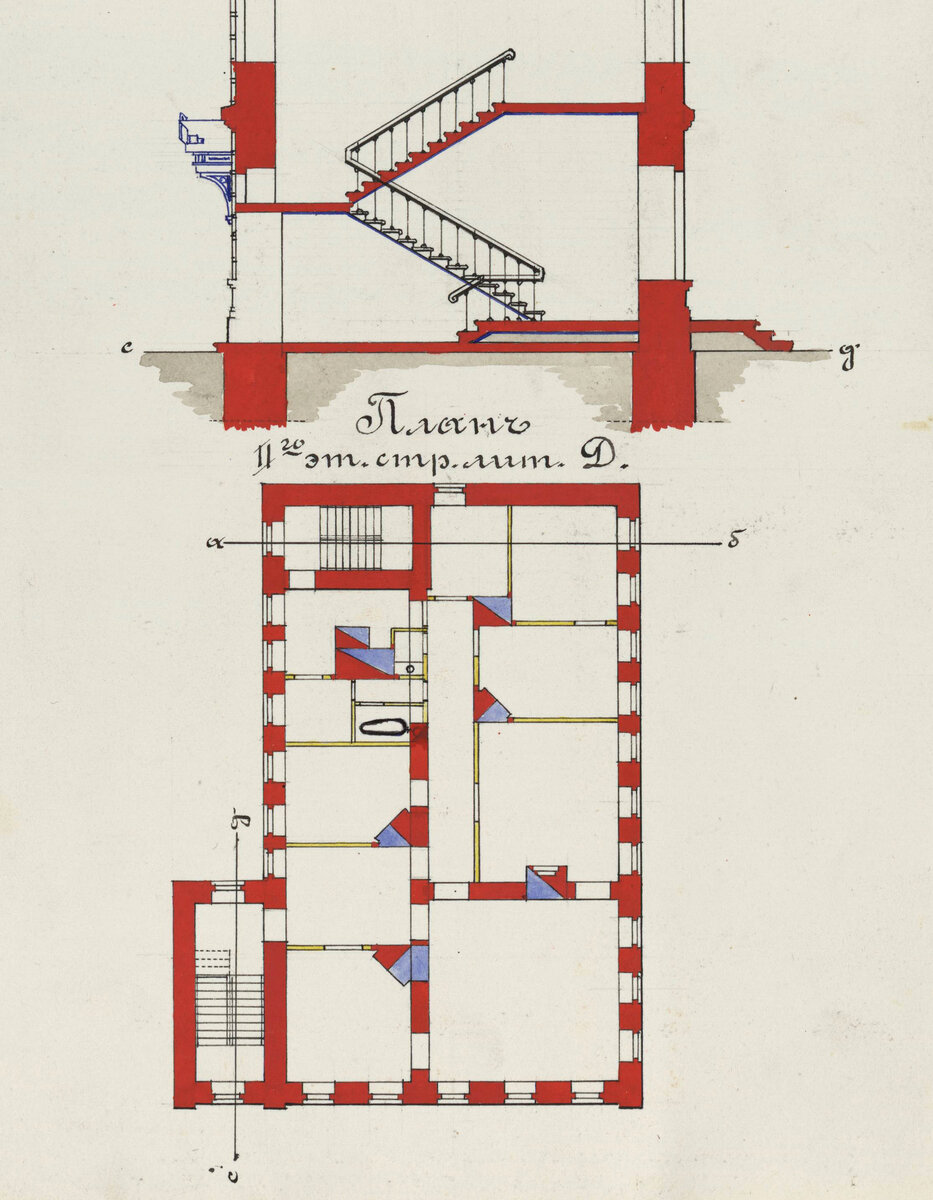 План верхнего этажа дома из архивного дела
