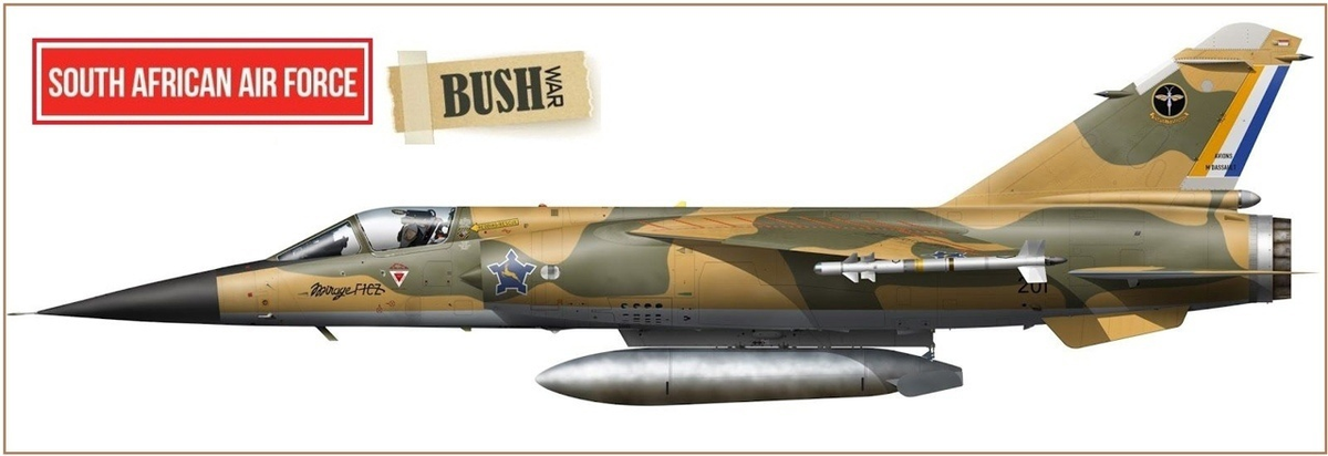 Перехватчик Dassault Mirage F1CZ №201 из 3 Squadron SAAF, приписанный к Waterkloof Air Base, расположенной на окраине Претории. Эскадрилья была расформирована 30 сентября 1992 года.