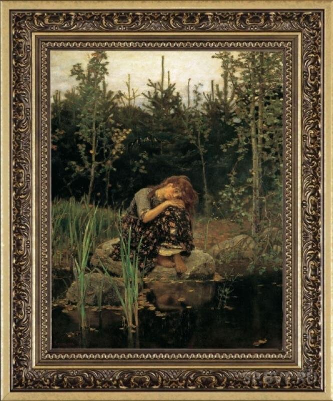 Картина Виктора Михайловича Васнецова "Алёнушка", 1881 год, Третьяковская галерея