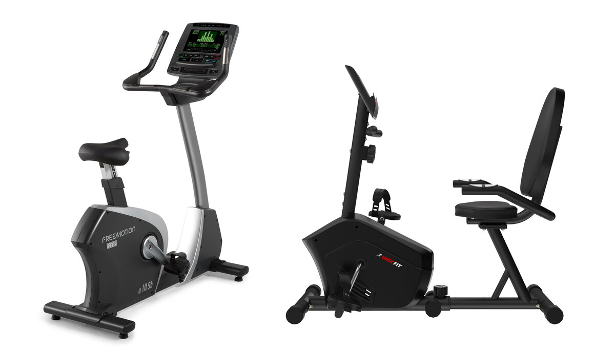 Вертикальный и горизонтальный велотренажеры