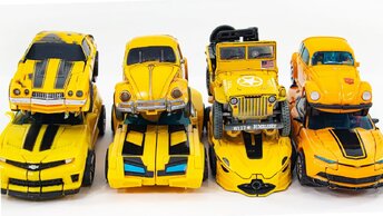 Трансформеры Бамблби 8 Желтых Машинок Роботов Игрушки для Детей