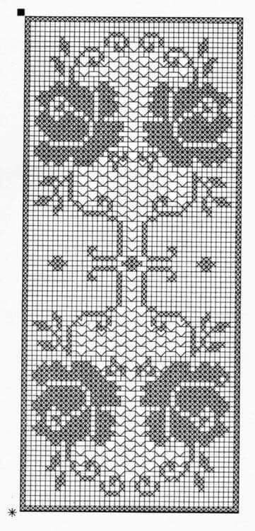 Подборка схем и описаний для вязания филейных скатертей крючком