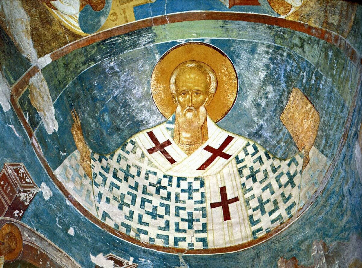 Фреска Святитель Николай в Ферапонтовом монастыре, Дионисий, 1502 г. 