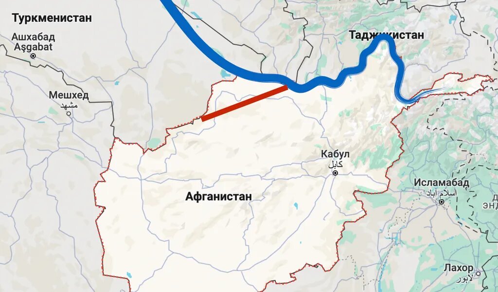 Красная линия – примерный маршрут канала