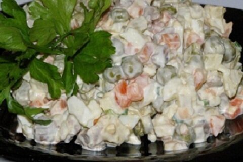 Рецепт Салат Оливье с курицей