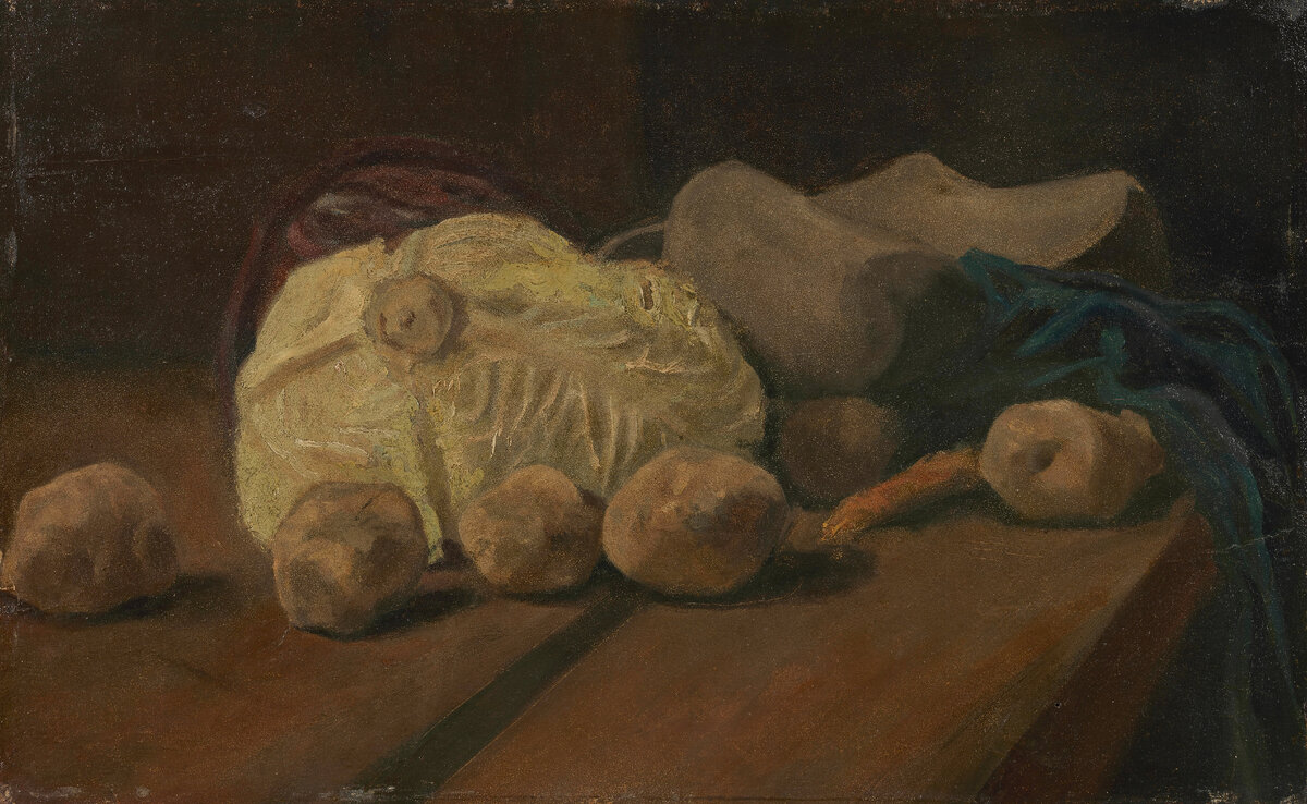 Натюрморт с капустой и деревянными башмаками, 1881