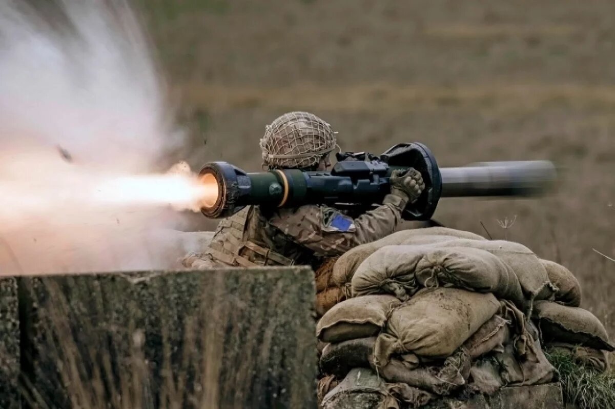    Выстрел из гранатомёта NLAW.