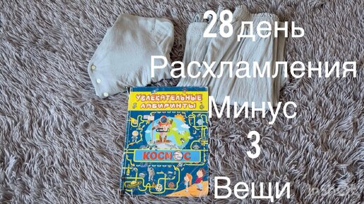 28 день расхламления минус 3 вещи