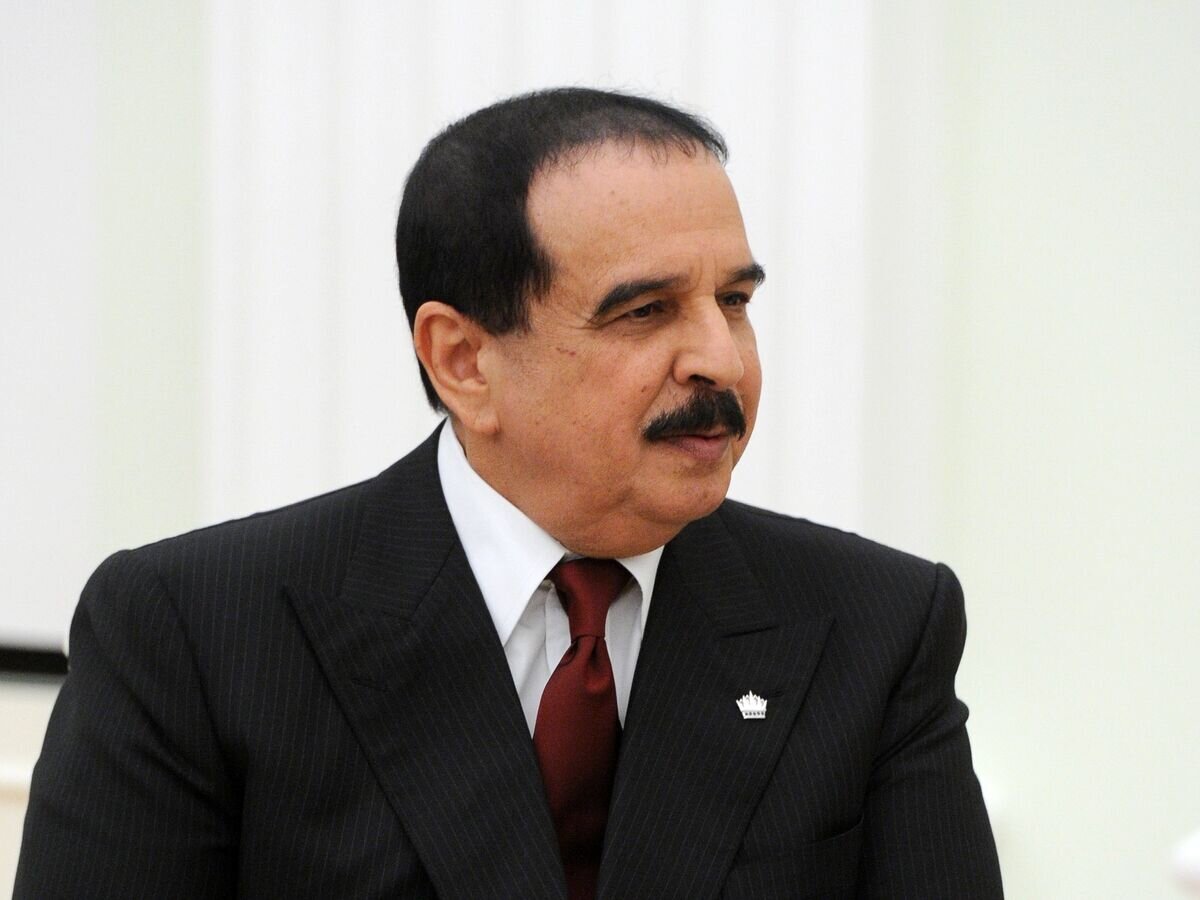    Король Бахрейна Хамад бен Иса Аль Халифа во время встречи с президентом РФ Владимиром Путиным в Кремле© РИА Новости / Михаил Климентьев