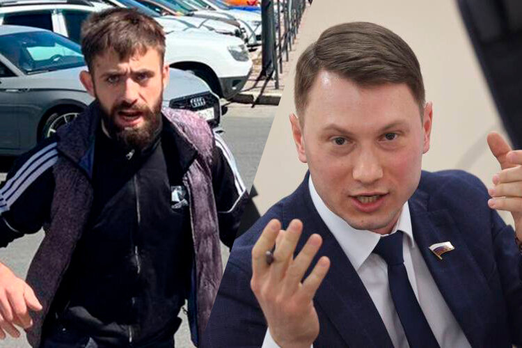 Мигрант и депутат, на которого он напал. Фото Артёма Прокофьева/БизнесOnline.