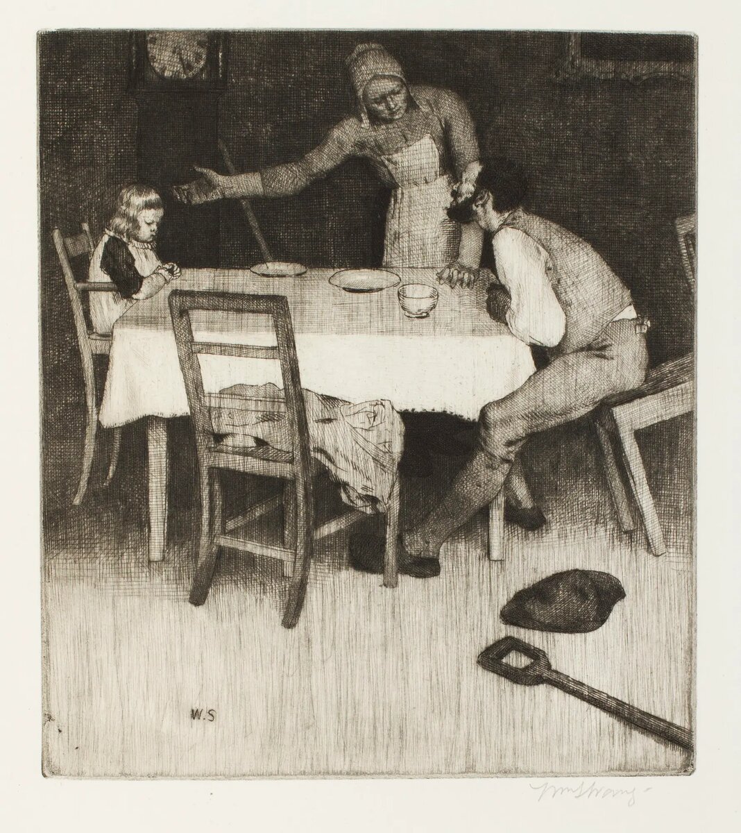 That Night the Ploughman 1888-94 William Strang RA (1859 - 1921)