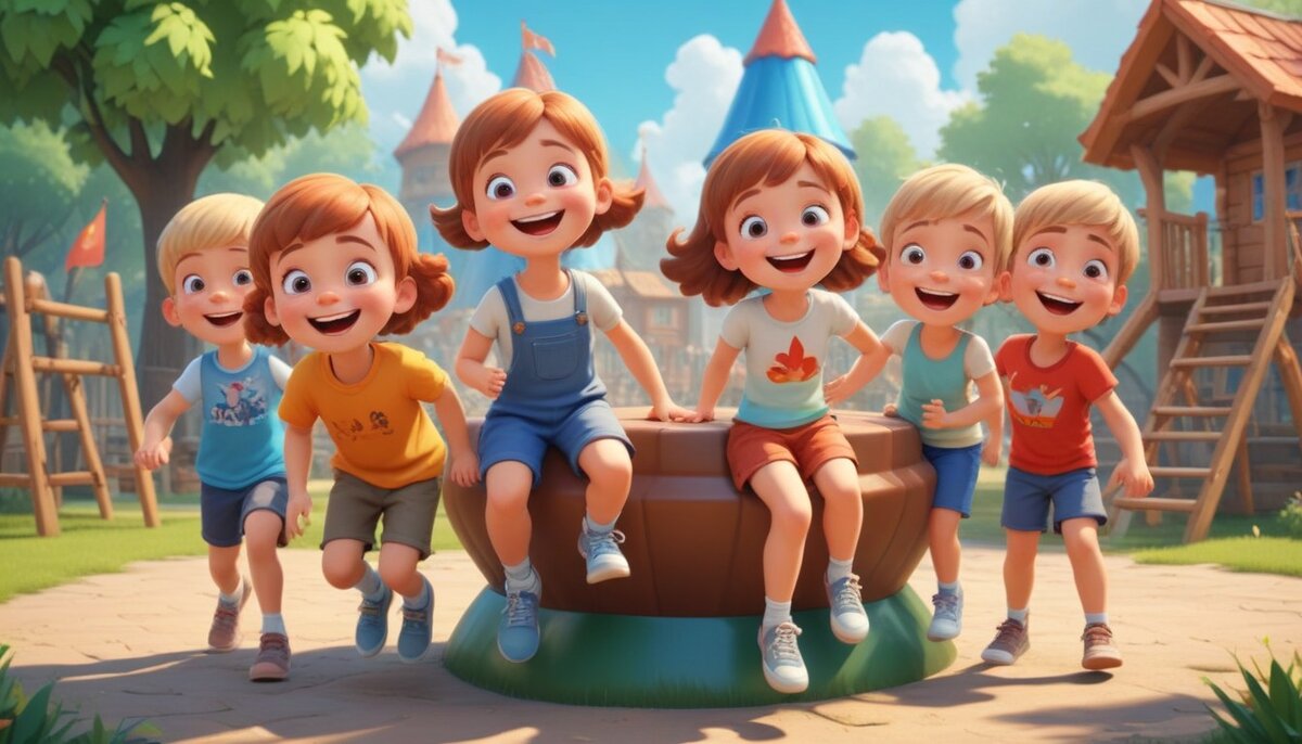 На площадке в лагере