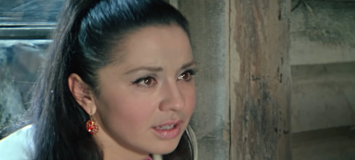 Лионелла Пырьева. Кадр из кинофильма "Хозяин тайги", 1968 г., режиссер Владимир Назаров, сценарист Борис Можаев, композитор Леонид Афанасьев (скриншот)