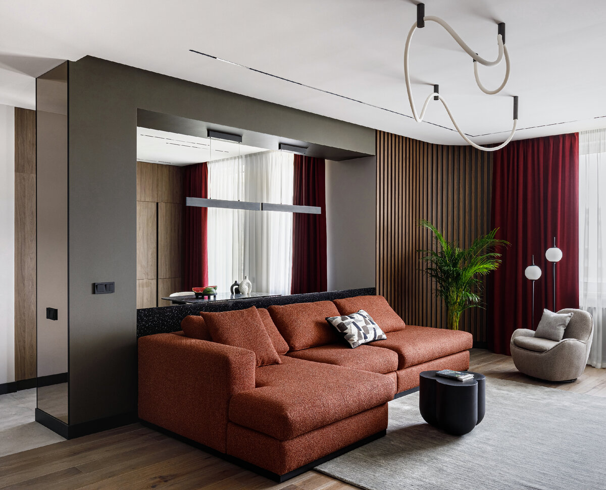 Разноуровневое освещение в проекте дизайн-студии Полины Агафоновой