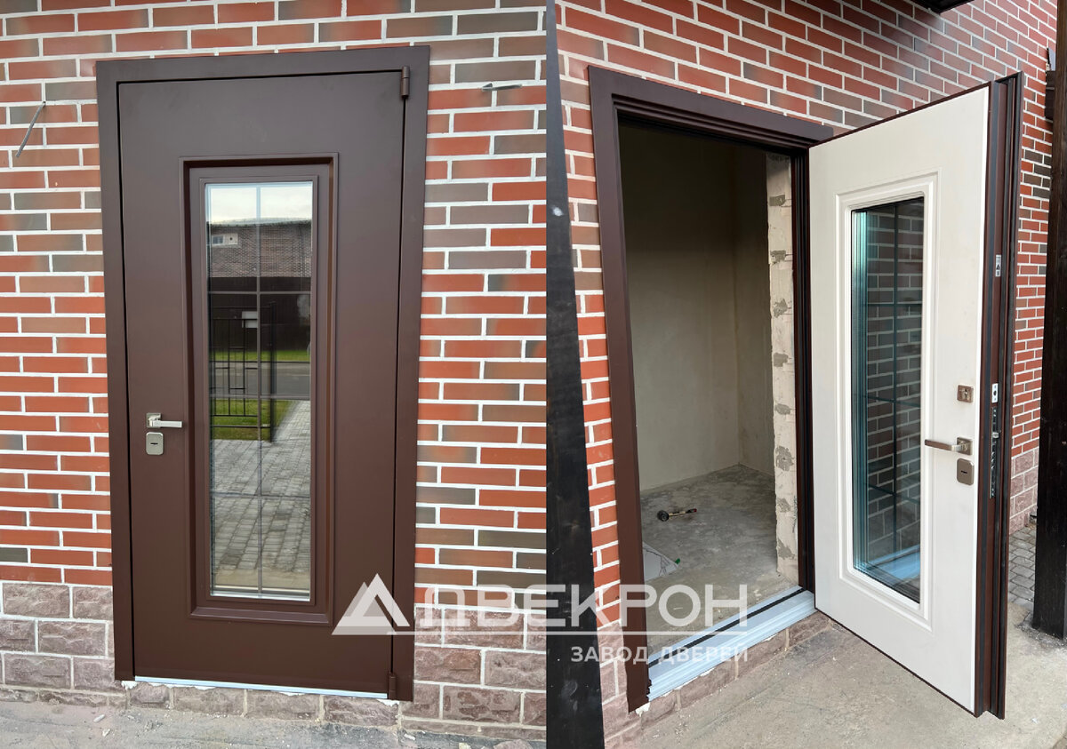 Входная уличная дверь с терморазрывом Двекрон Астрал