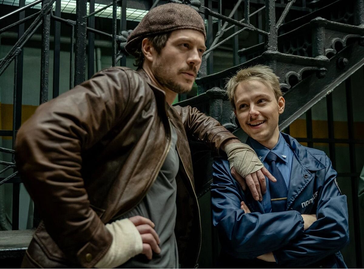 Тихон Жизневский и Александр Сетейкин в на съемках фильма «Майор Гром: Игра»