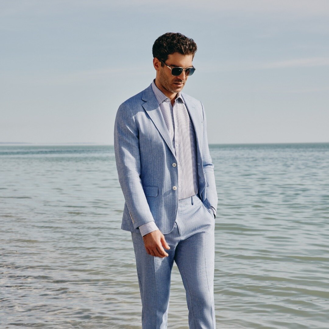 Костюм из хлопка, льна и тенсела