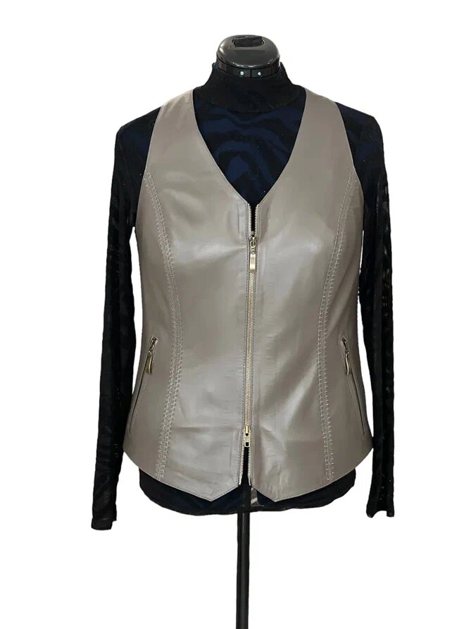 Пошив кожаного жилета. Ателье Ирины Берзиной.