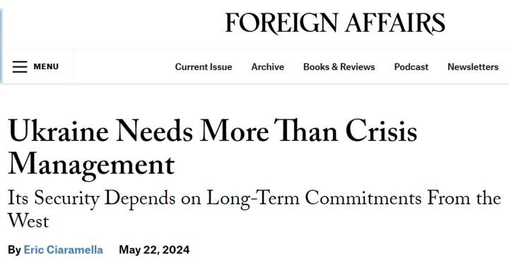 Скриншот статьи с сайта foreignaffairs.com.