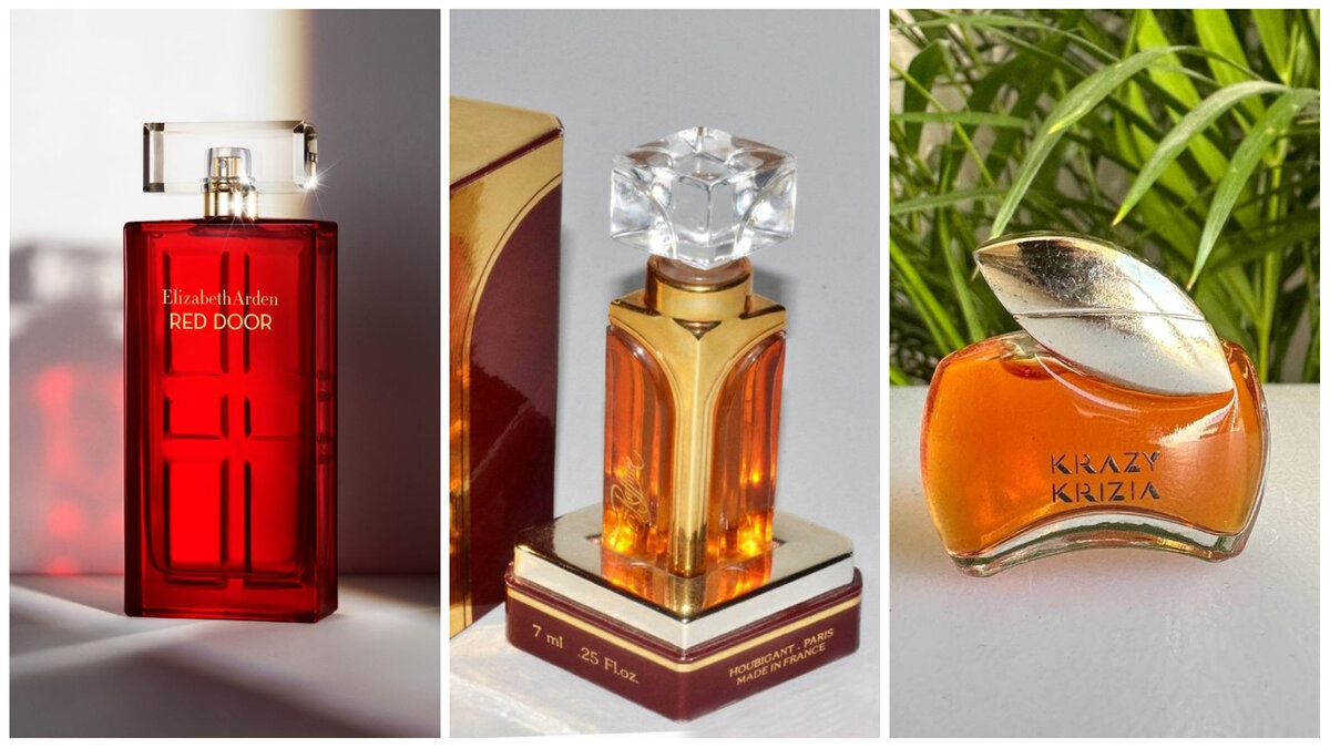 Слева направо: Red Door Elizabeth Arden, Raffinee Houbigant, Krazy Krizia.