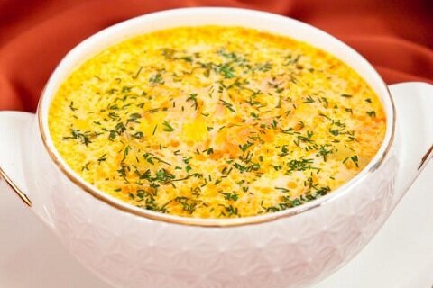 Рецепт Сливочный суп с семгой