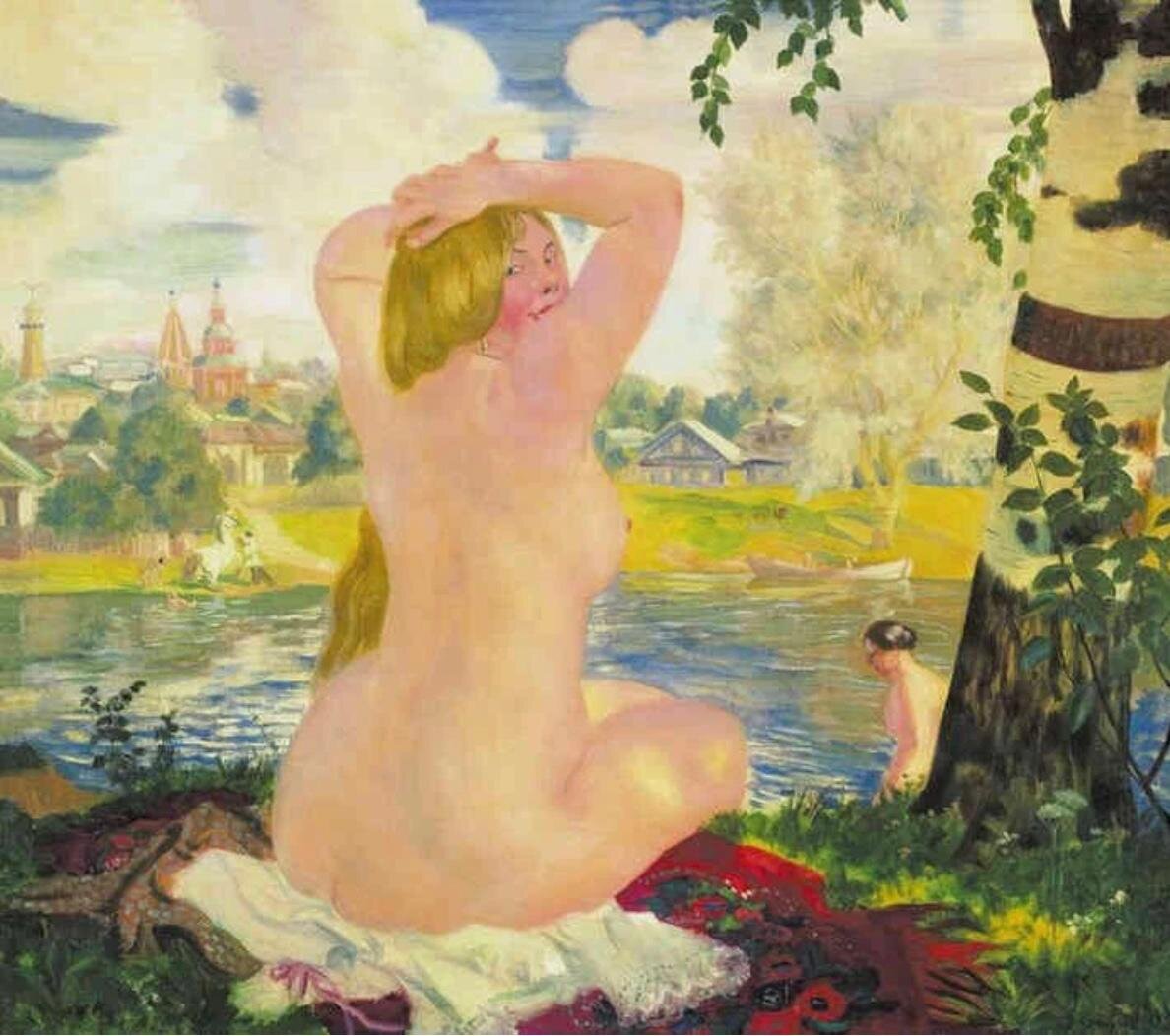 Борис Кустодиев. «Купальщица». 1921