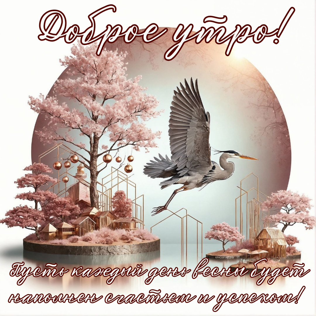 Открытки с добрым утром весенние бесплатно