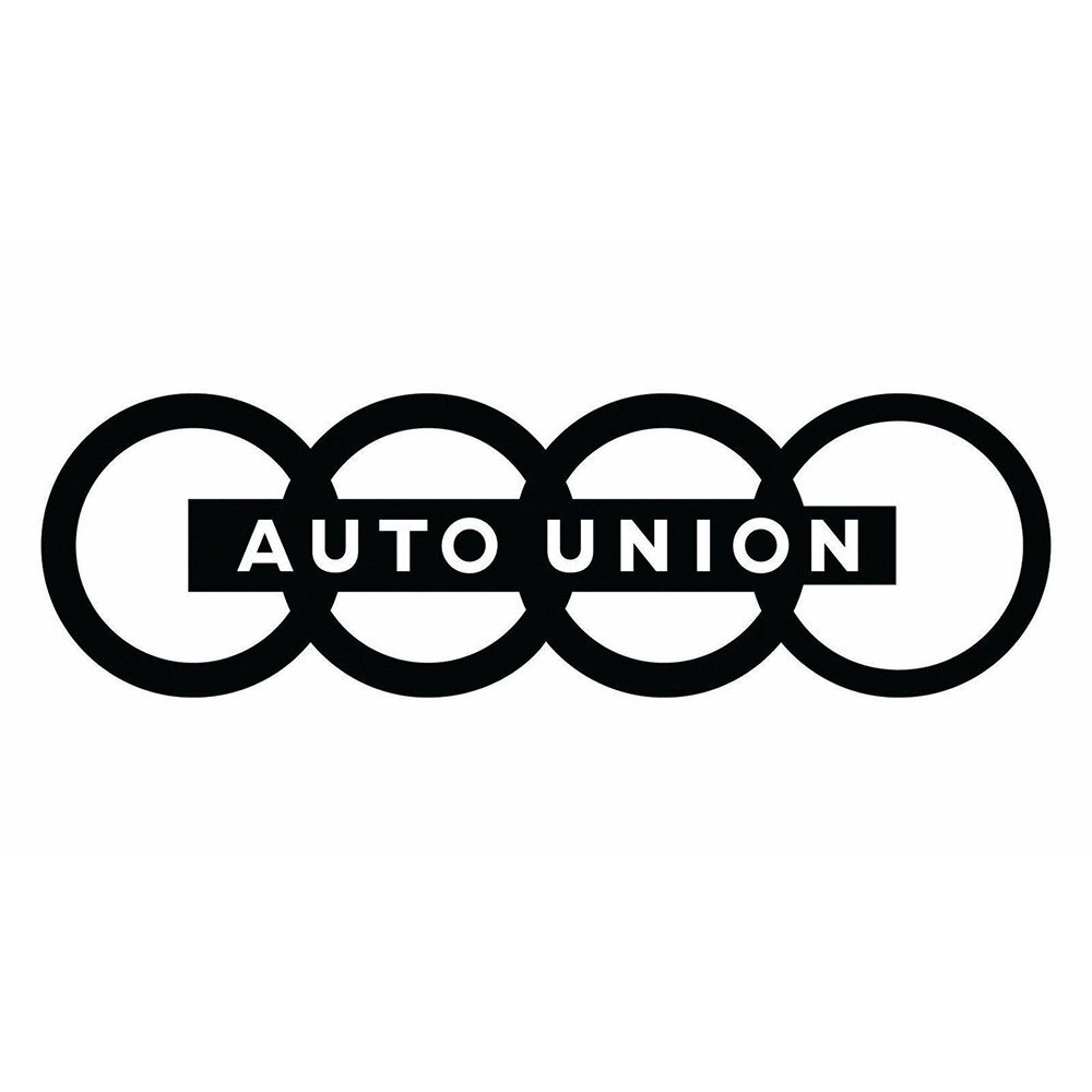    Упрощение логотипа немецкого альянса автопроизводителей в середине прошлого столетия исключило из него знаки всех четырех фирм, а с ними и название Audi. Вместо этого четыре «переплетенных» кольца украсила крупная надпись Auto Union в черном прямоугольнике.