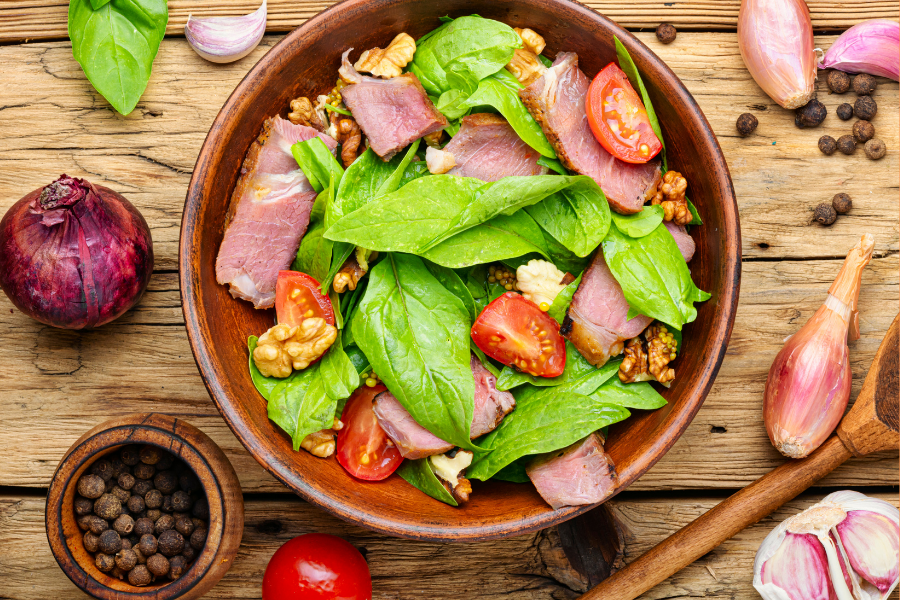 Простые салаты. Шпинат. Домашние рецепты. Мясной салат. Овощной салат. Вкусно