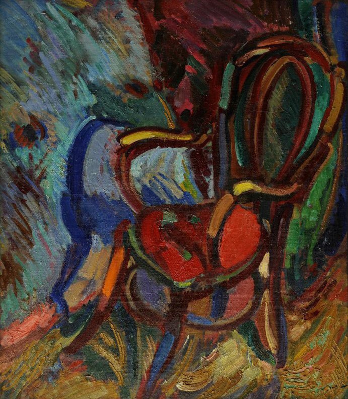 Кресло, 1988, х/м