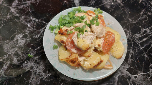 Картофель с курицей и помидорами 🥔🍗🍅 Вкусные и простые рецепты на скорую руку