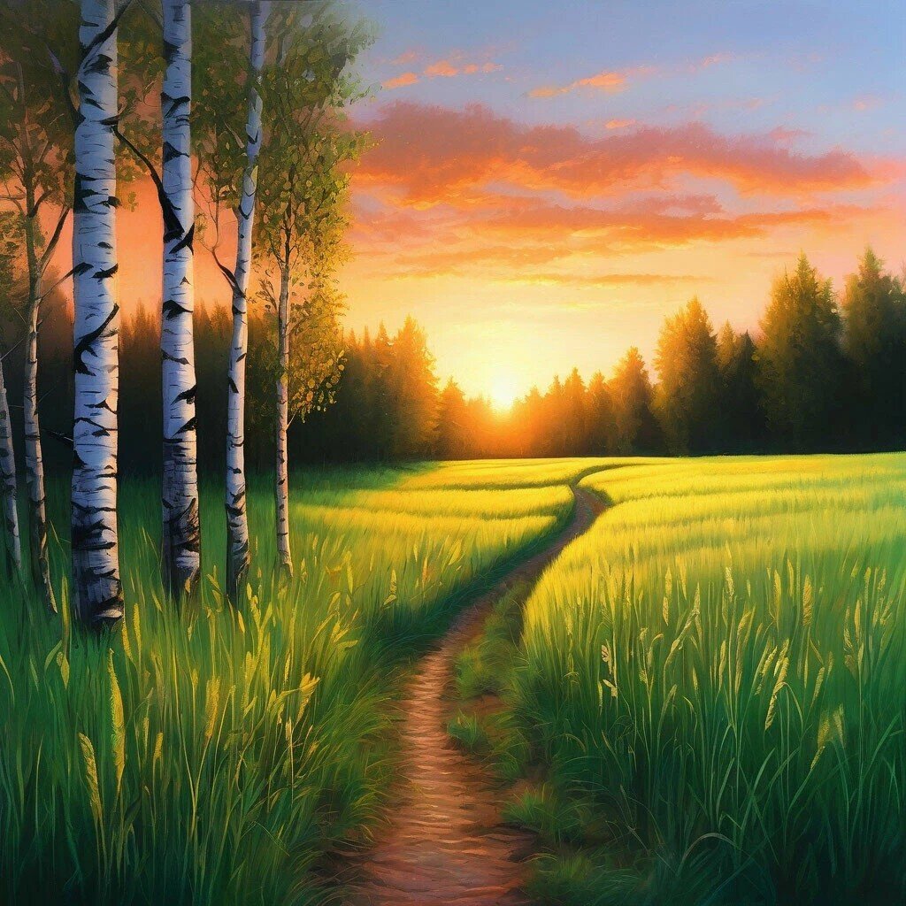 Изображение создано по запросу нейросети, никак не захвачу красивый пейзаж в кадр на своём телефоне, но так тоже неплохо, а?) 